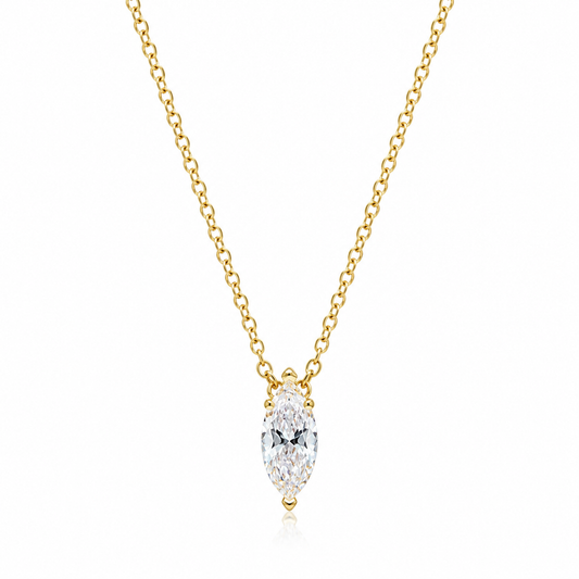 ELARA Horse Eye Zirconia Necklace Gold