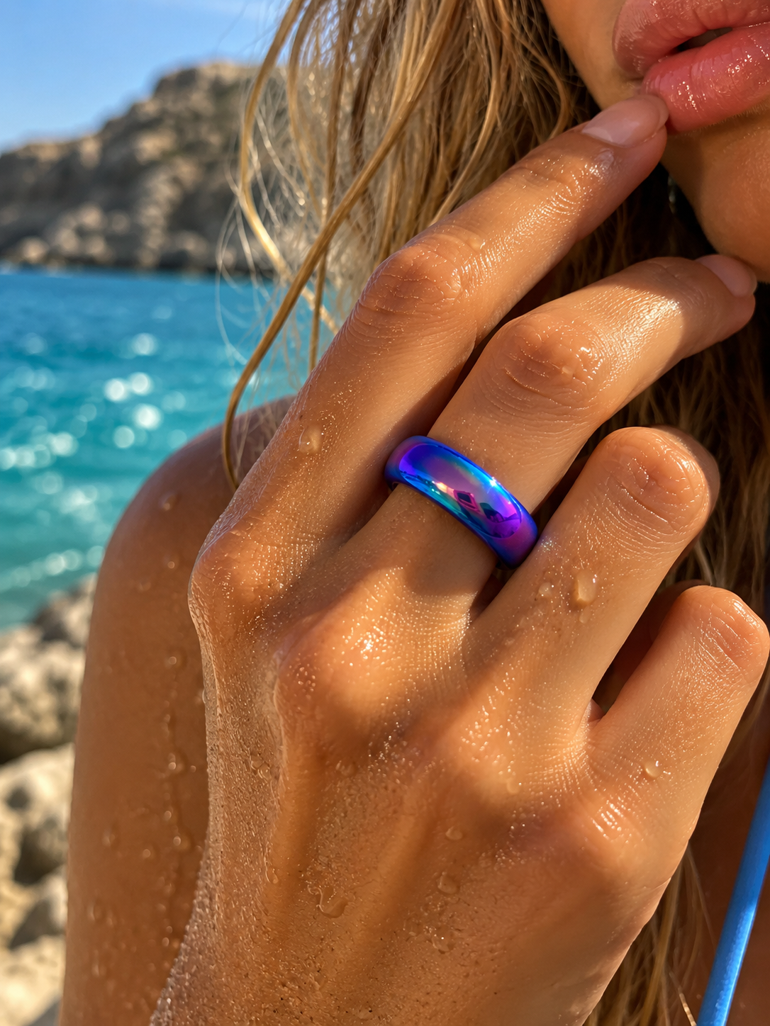 AVI Iridescent Acrylic Ring 7 Colours