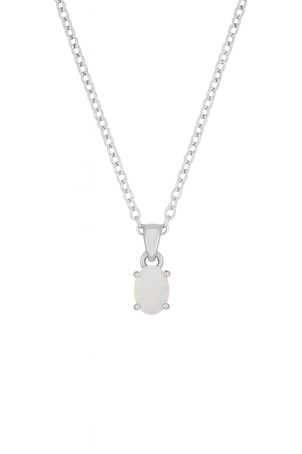 Collier délicat AURAE en opale éthiopienne et argent 925