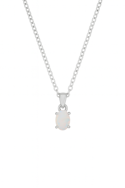 Collier délicat AURAE en opale éthiopienne et argent 925