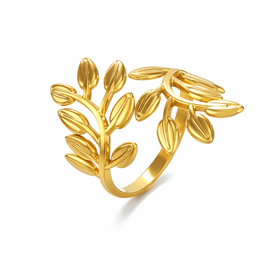 FLORA Zirkon-Doppelring – Gold