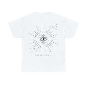 Solar Gaze Back Print T-Shirt - White/Black