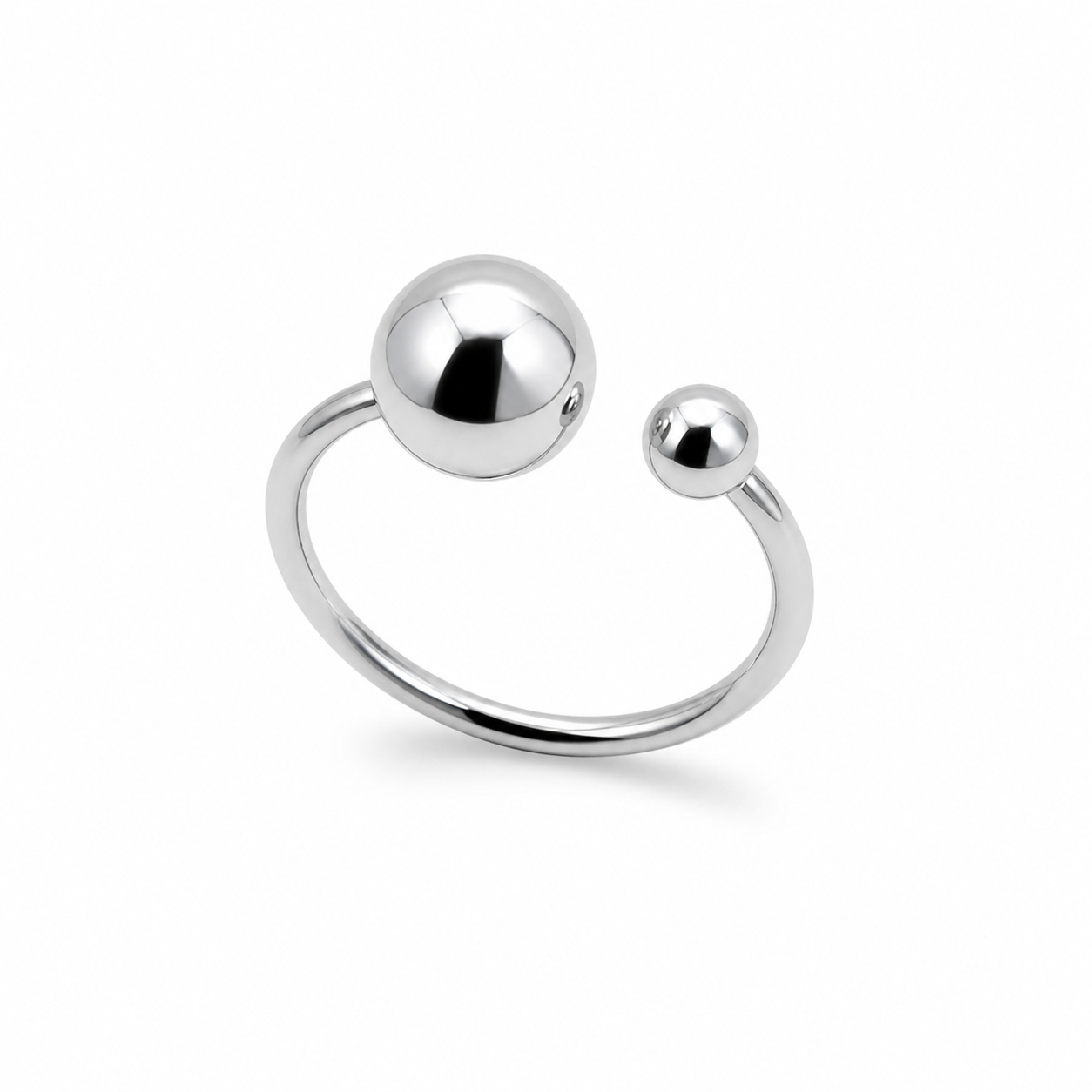ORBITAL Duo Ball Ring 925 Silver
