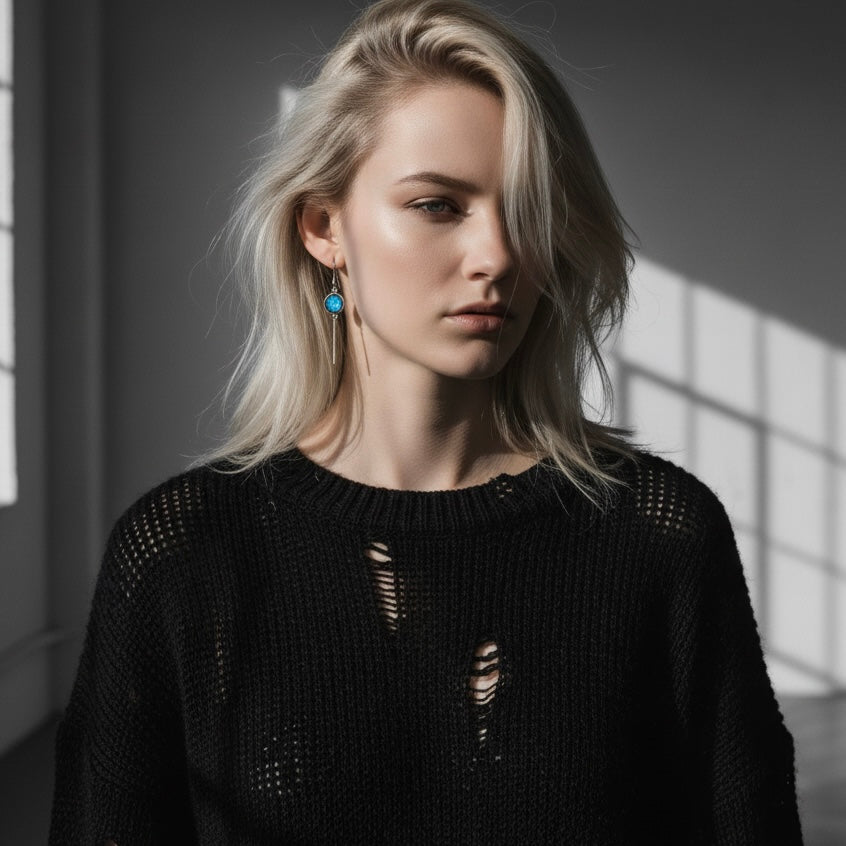 KALA Blaue Labradorit Ohrringe Silber