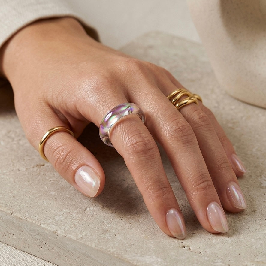 PRISM Iridescent Resin Ring