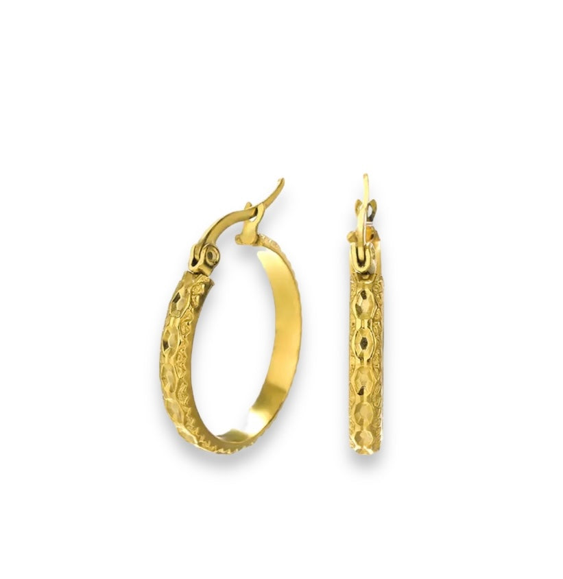 gold detailed hoop earrings huggies essential daily wear gift ideas