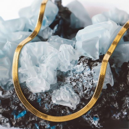 Snake Chain Minimalist Necklace Gold