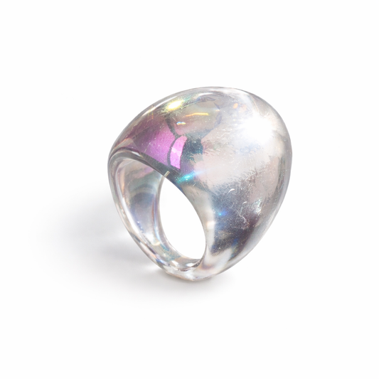Multicolored ring on a white background