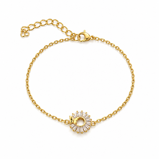 HELIORA Sunflower Butterfly Bracelet Gold