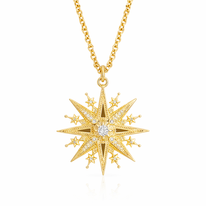CELESTIA Starburst Necklace Gold
