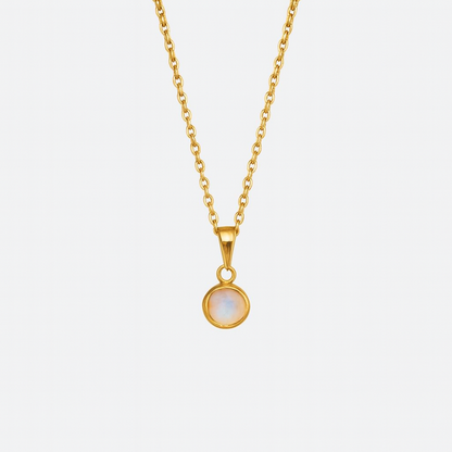Moonstone Dainty Pendant Necklace - Gold