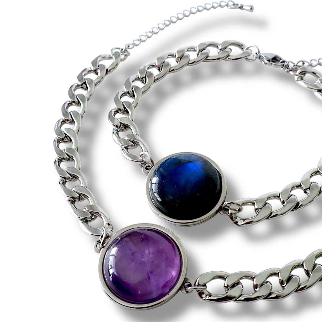 VIOLET VEIL Amethyst Bracelet Silver