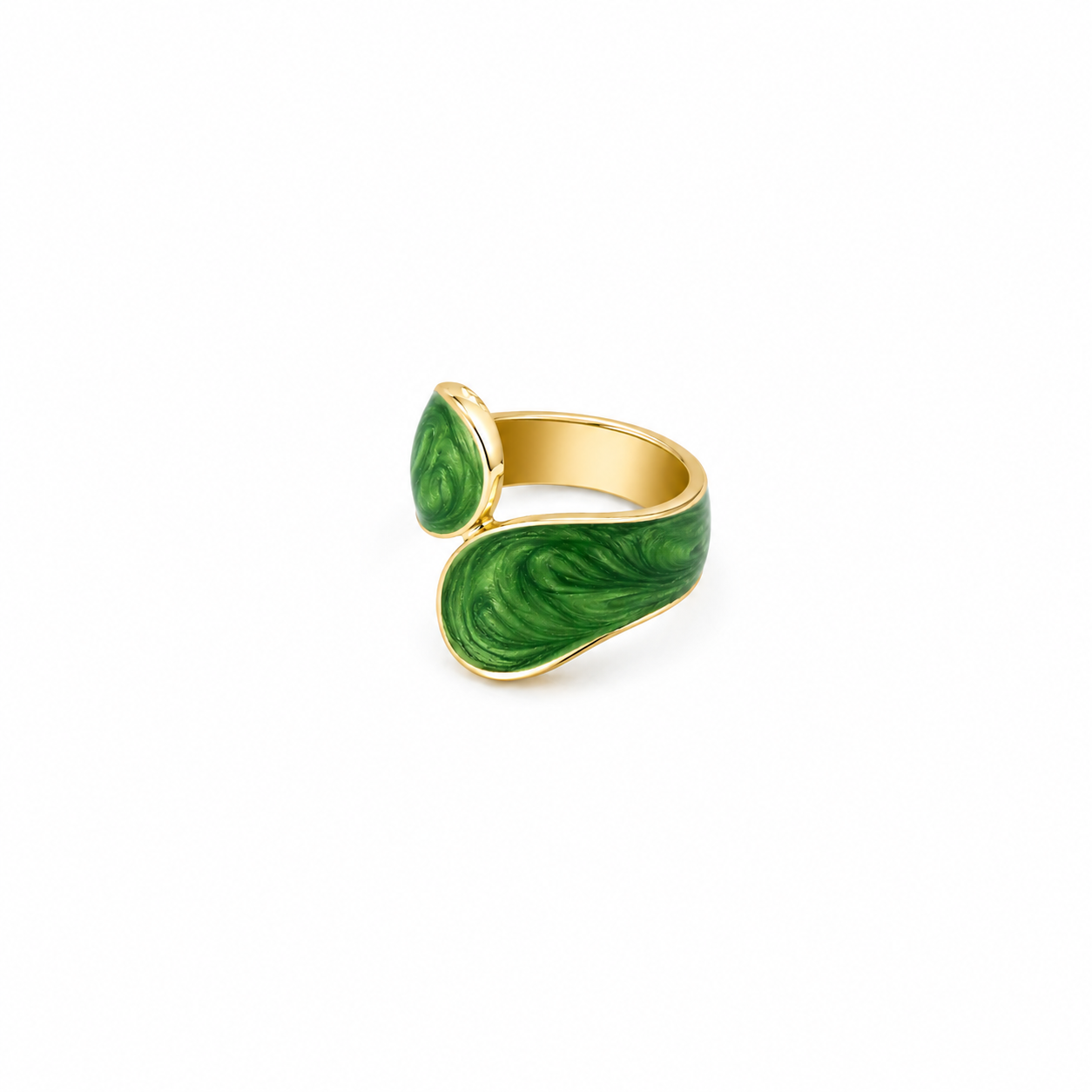 VERDARA Green Marble Ring Gold