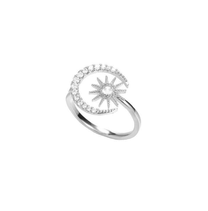 SUN&MOON Zircon Ring Silver