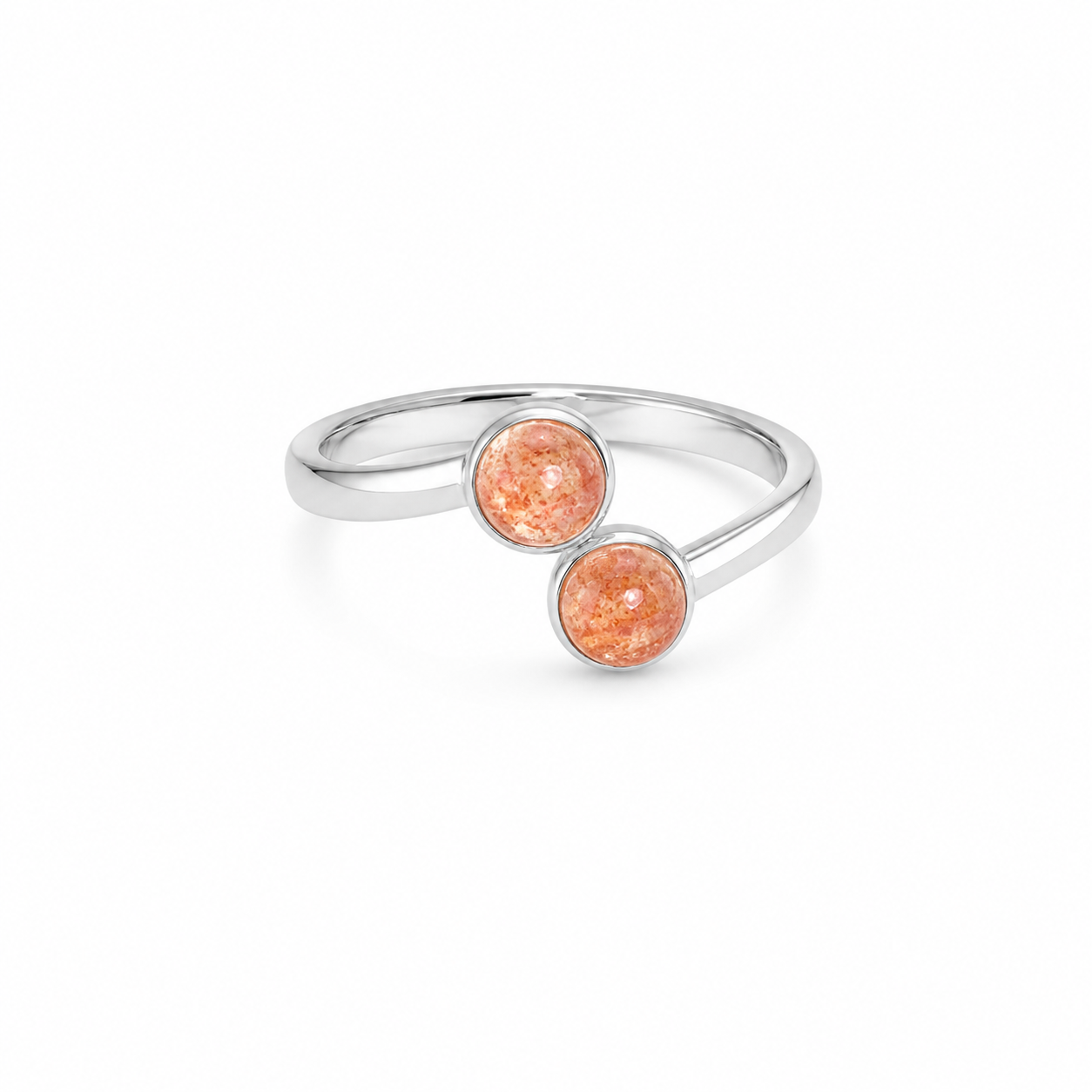 ELYSIA Double Sunstone Ring Silver