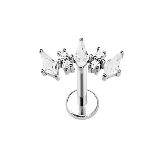 STONED Push Pin Body Jewelry Silver