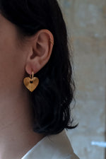 Load image into Gallery viewer, CORA Sacred Heart Earrings Gold
