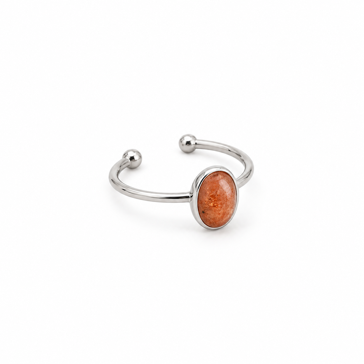 SOMA Oval Sunstone Ring Silver