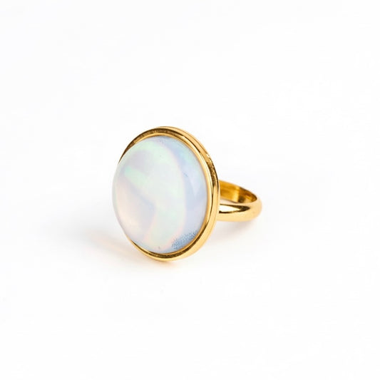 AYA Opalite Statement Ring Gold