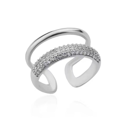 DASHA Illusion Zircon Ring Silver