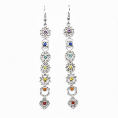 ALIGNMENT 7 Chakras Earrings Silver