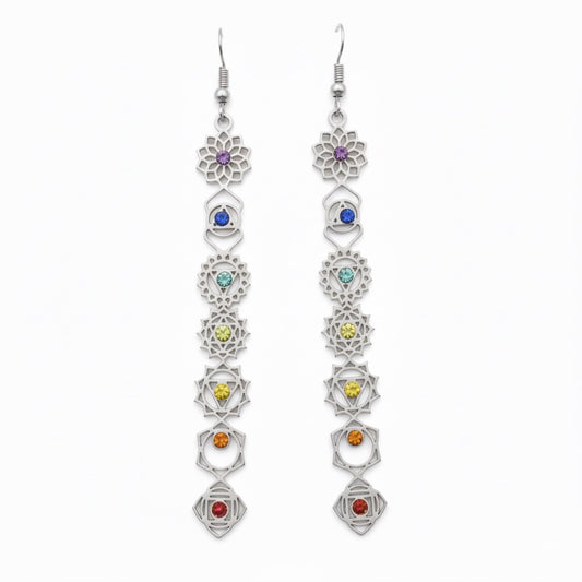 ALIGNMENT 7 Chakras Earrings Silver