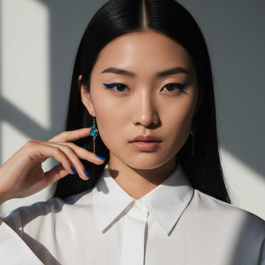 KALA Blaue Labradorit Ohrringe Silber