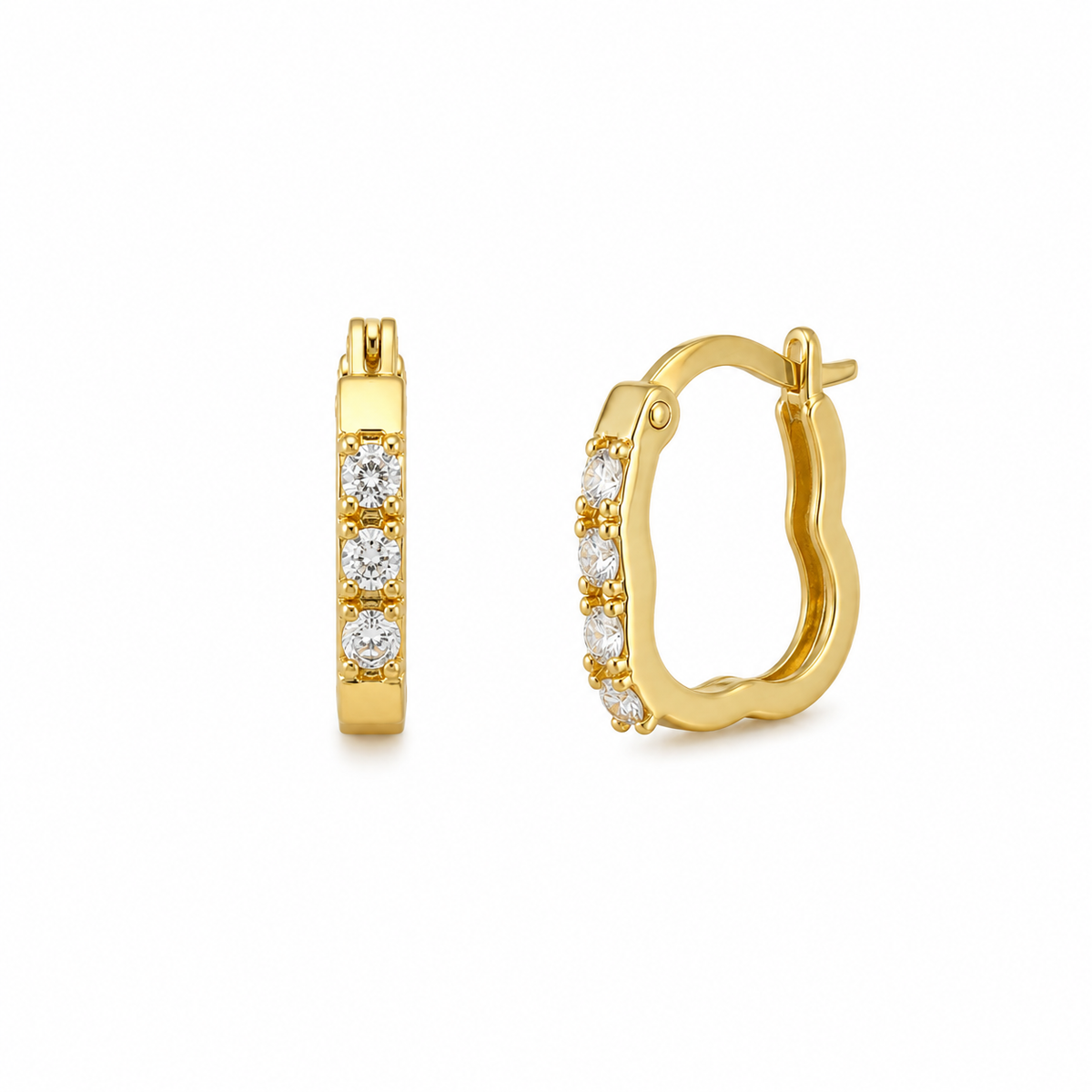ELISE Cubic Zirconia Earrings Gold
