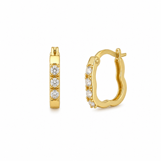 ELISE Cubic Zirconia Earrings Gold