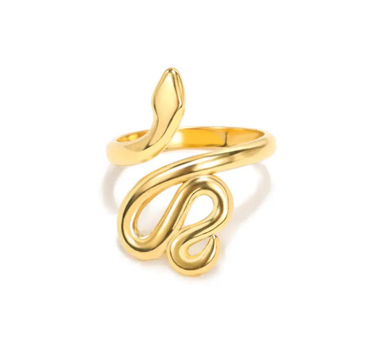 SLITHER Snake Ring Adjustable Gold