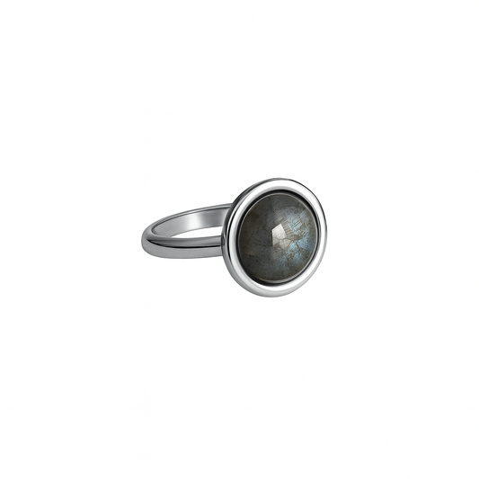 CHHOTA Grey Labradorite Ring Silver