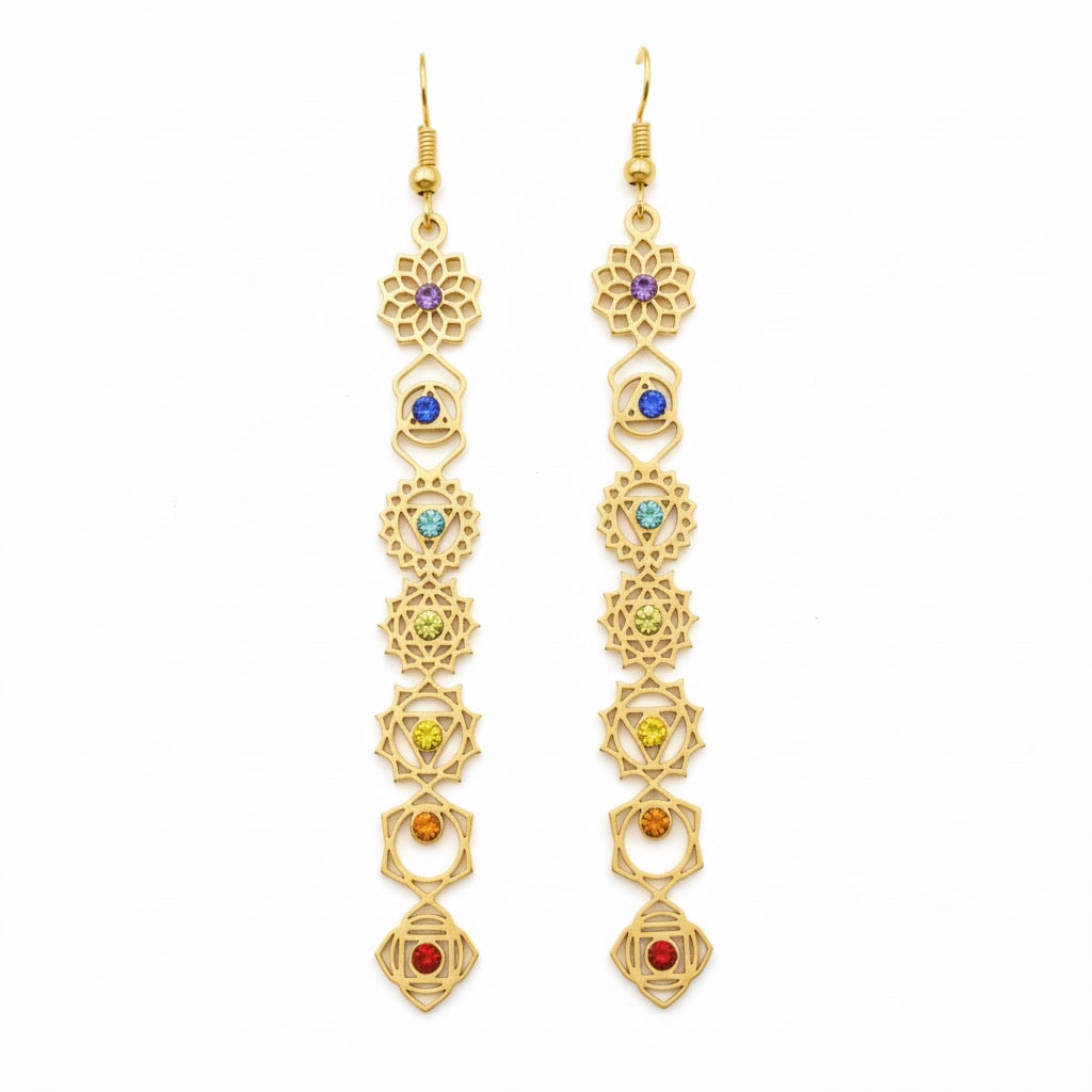 ALIGNMENT 7 Chakras Earrings Gold