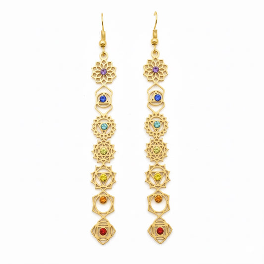 ALIGNMENT 7 Chakras Earrings Gold