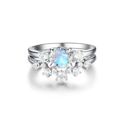 SADA Moonstone Ring Set - 925 Silver