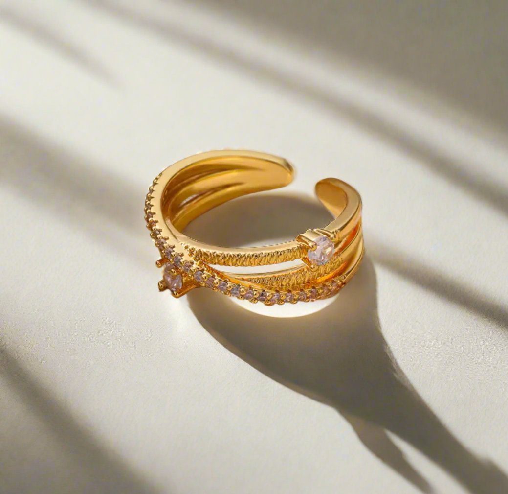 RENEE Zircon Illusion Ring Gold