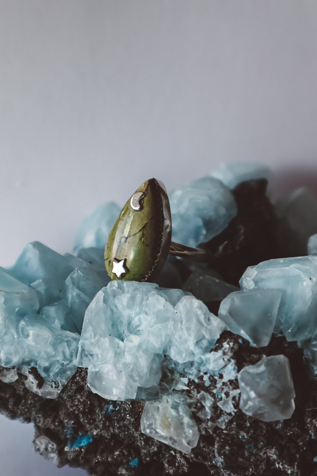 Natural Swiss Imperial Opal Teardrop Ring - 925 Silver