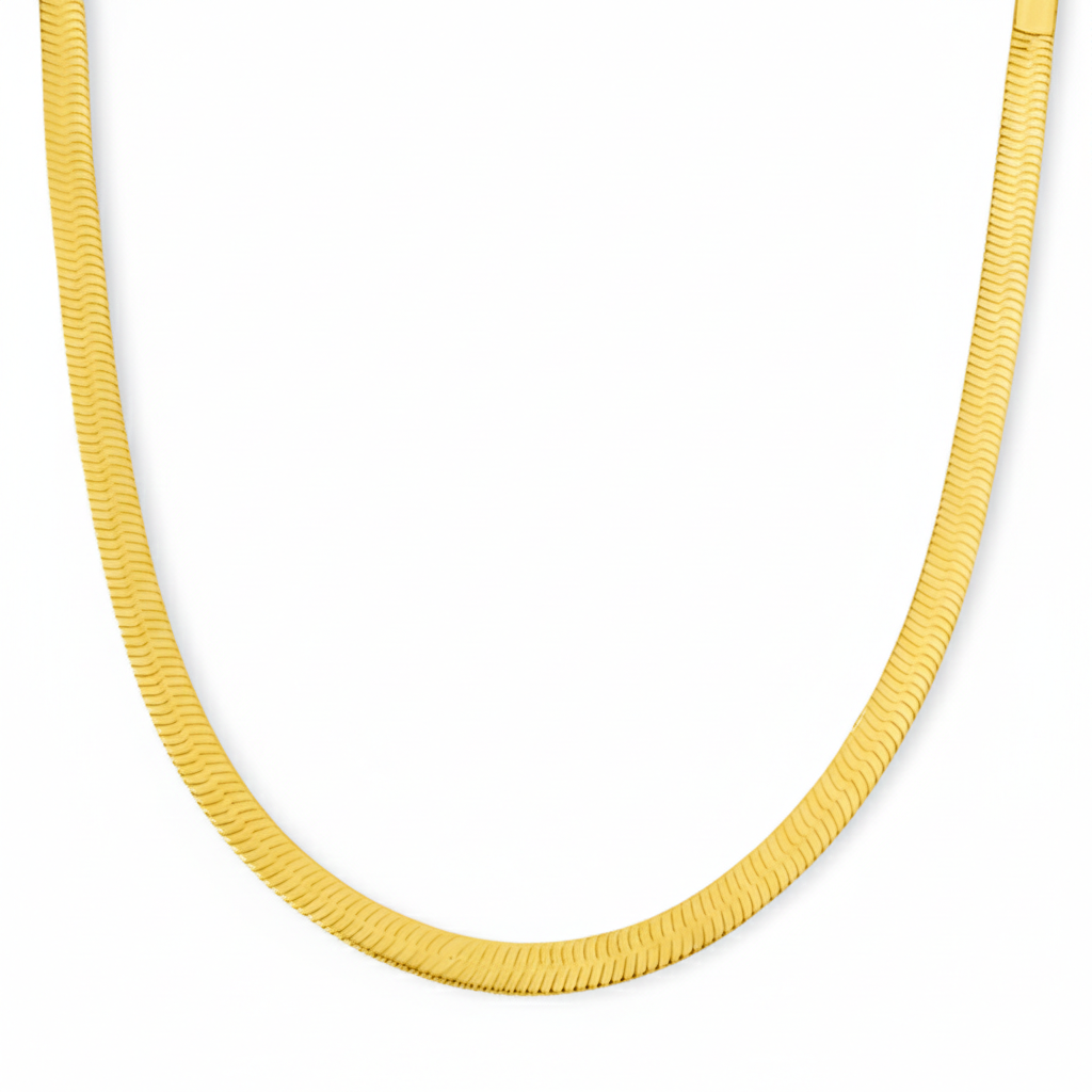 Snake Chain Minimalist Necklace Gold