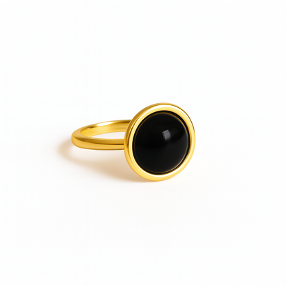 CHHOTA Black Onyx Ring Gold
