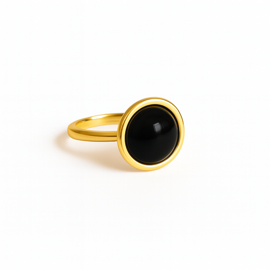 CHHOTA Black Onyx Ring Gold