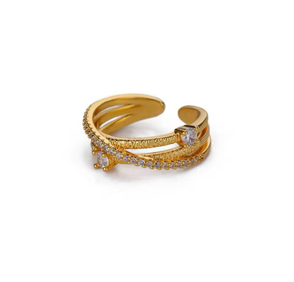 RENEE Zircon Illusion Ring Gold