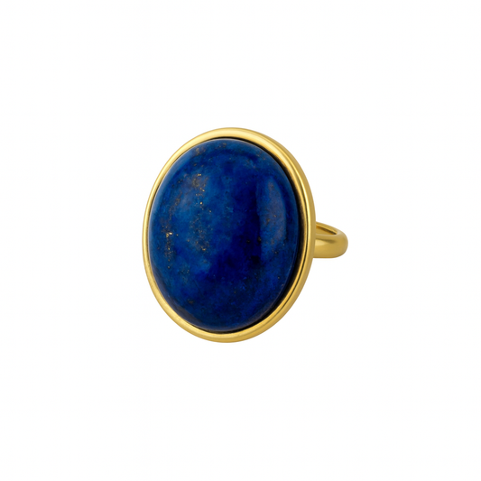 Bague tendance en lapis-lazuli - Or