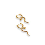 Load image into Gallery viewer, SERPENTIA Snake Huggies Earrings Gold
