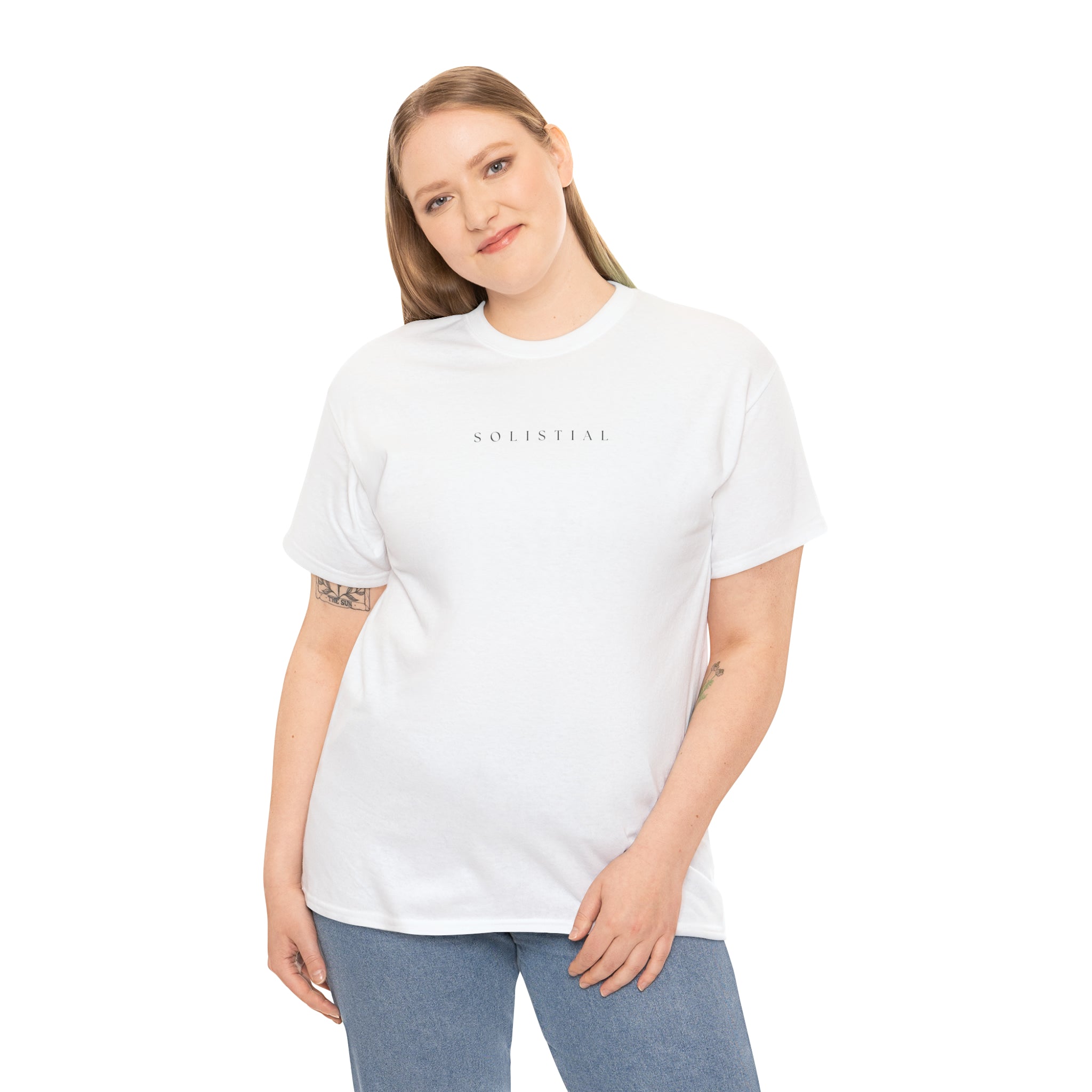 Solar Gaze Back Print T-Shirt - White/Black