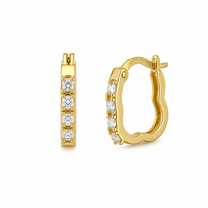 ELISE Cubic Zirconia Earrings Gold
