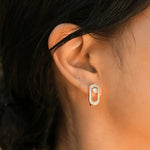 Load image into Gallery viewer, MEI Zircon Stud Earrings Gold
