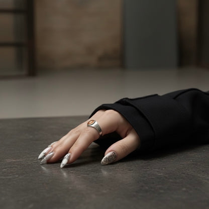 Bague SOLARA en argent avec pierre de soleil