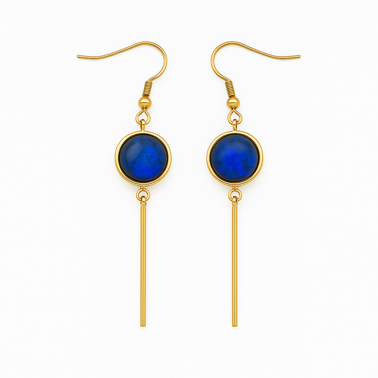 KALA Indigo Labradorite Earrings Gold