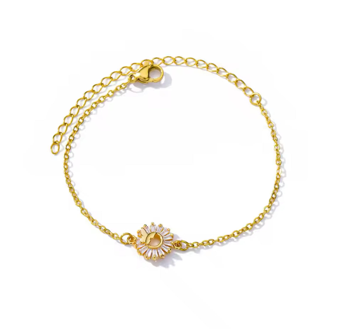 SUNFLOWER Dainty Chain Bracelet Gold