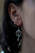 Load image into Gallery viewer, Snake Earrings Rainbow Topaz - Silver
