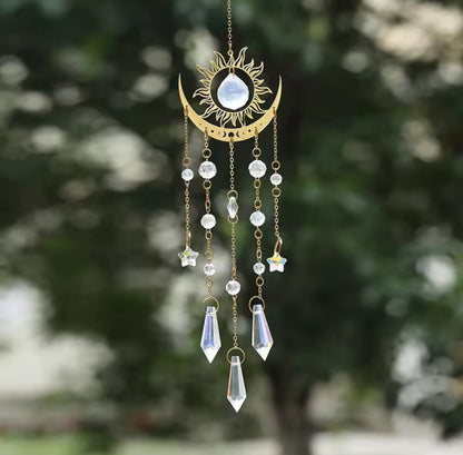 Sun and Moon Crystal Suncatcher